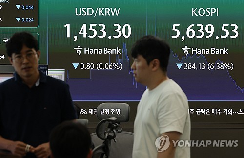 연이틀 급락장에 국내 증시 시총 5천조원 내줘…약 4개월만
