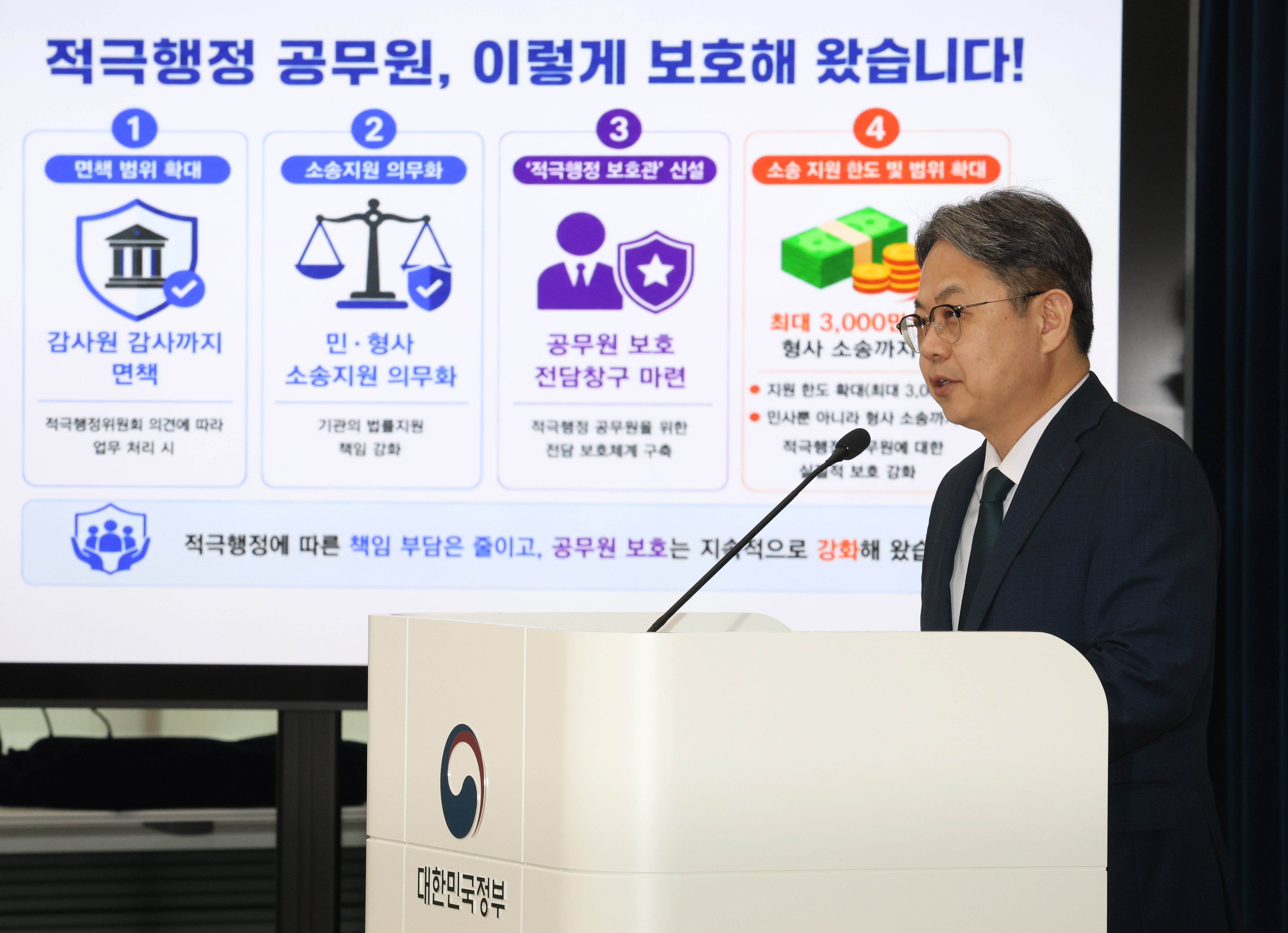 인사혁신처, 적극행정 공무원 보호지원단 신설…변호사 선임비 우선 지원