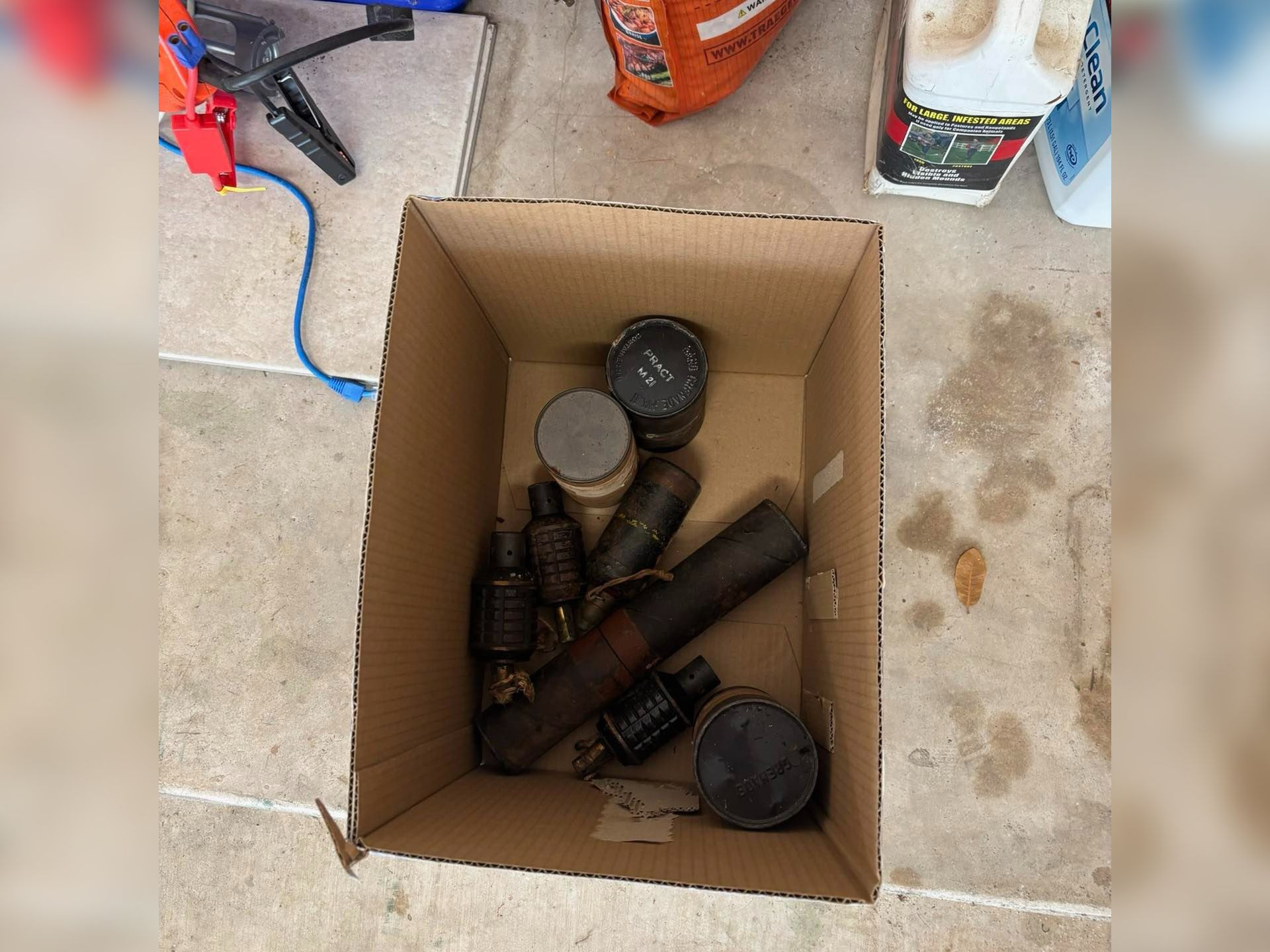 Six World War II-era grenades found in a box bought at an Austin estate sale
