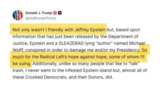 엡스타인 논란 일파만파…트럼프, 소송까지 경고