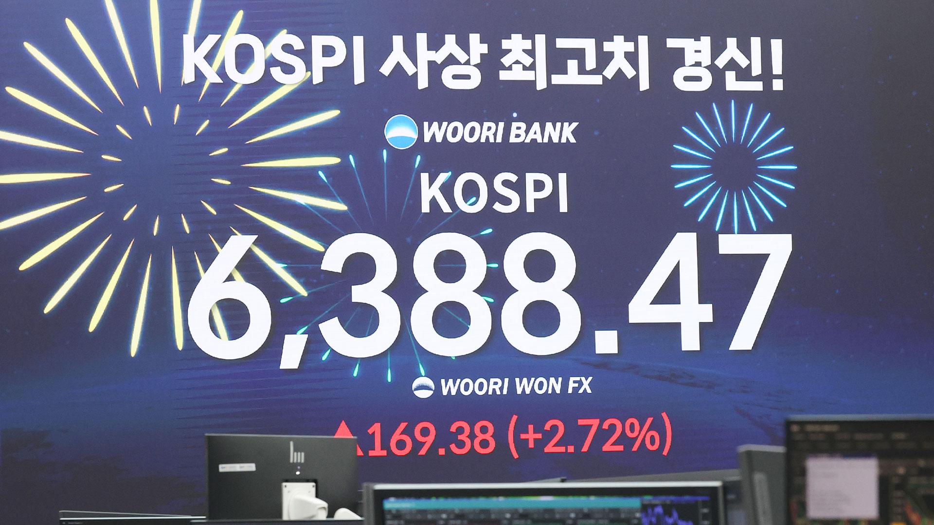 코스피, 전쟁공포 딛고 사상 첫 6,380선 마감