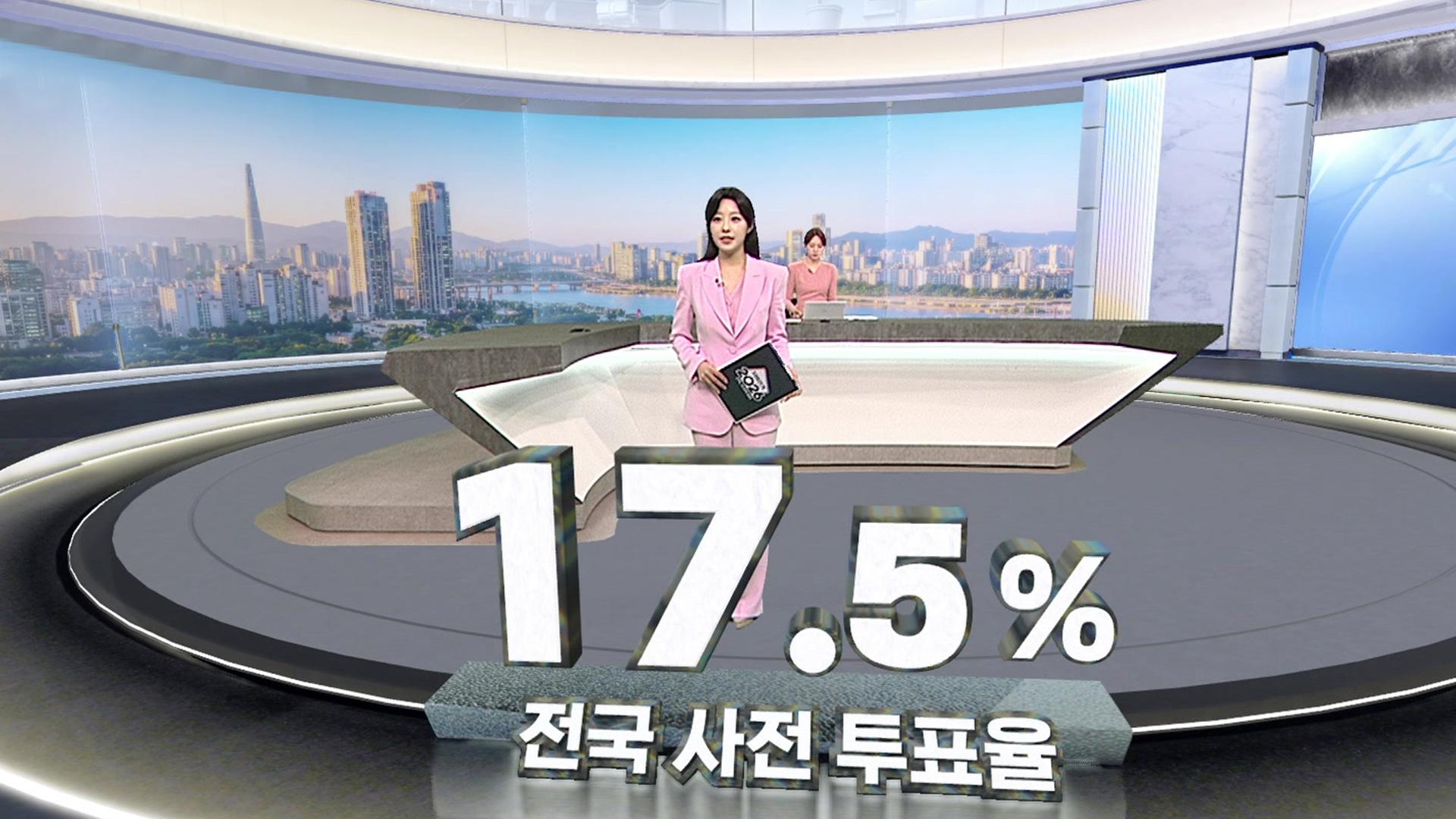 오후 1시 기준 전국 사전투표율 17.5%…전북 최고 27.5%