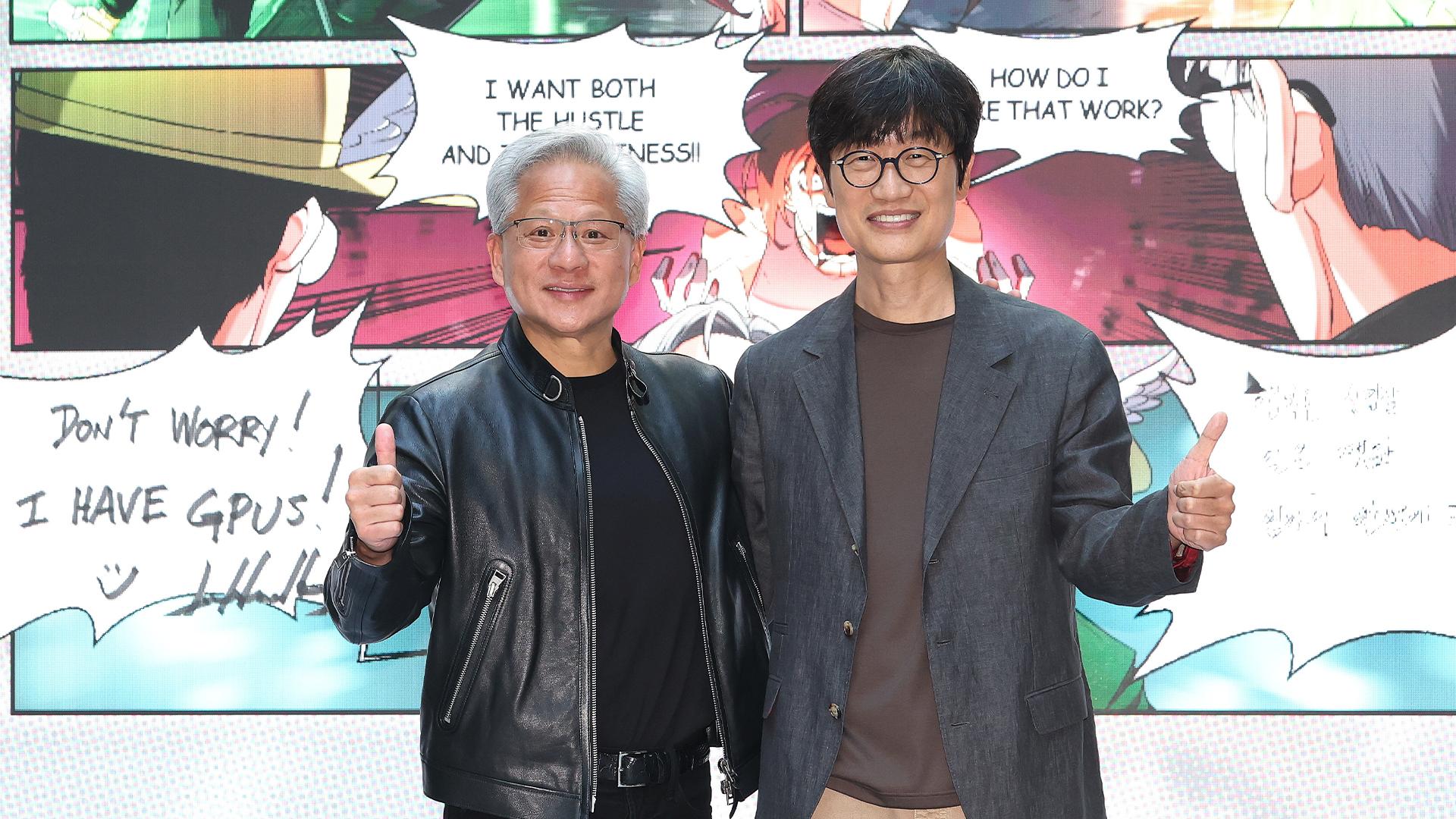 젠슨 황, 네이버 라이브 출연...삼성전자와 회동도 - 뉴스 썸네일 이미지