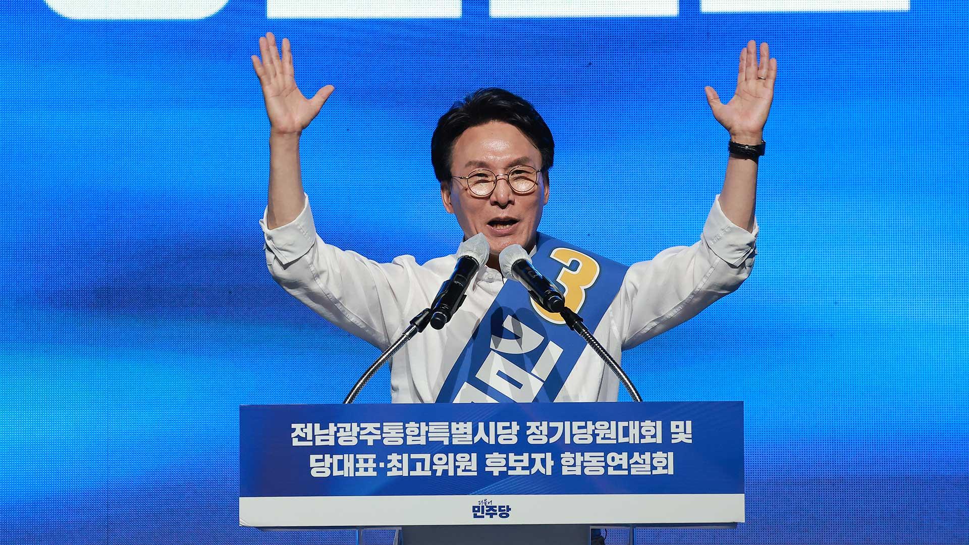 민주당 호남 경선서 김민석 승리…정청래와 누적 격차 14%p 확대